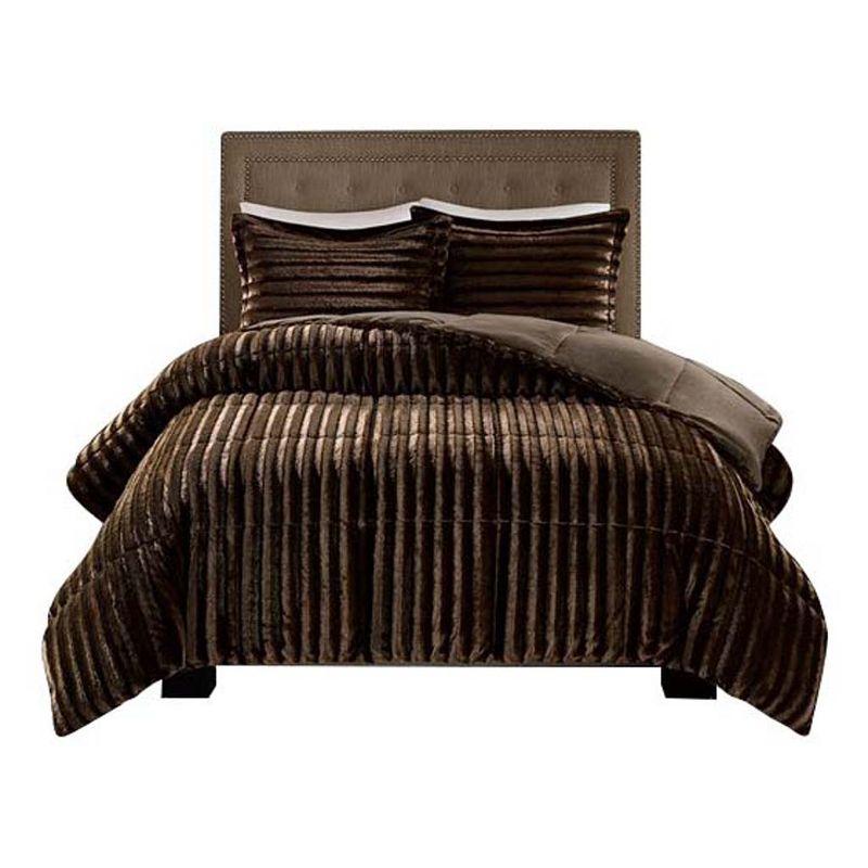 Madison Park Faux Fur 3 Piece Comforter Set