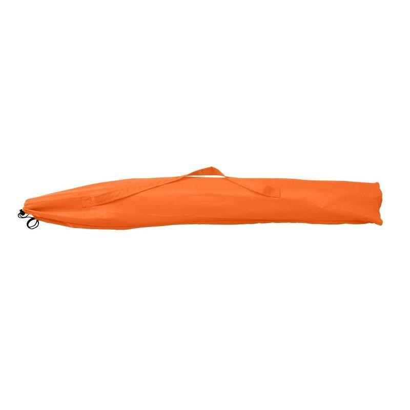 7.5' x 7.5' UV and Wind Resistant Beach/Patio Umbrella Orange - CorLiving: Steel Frame, Polyester Canopy, Includes Carrying Bag