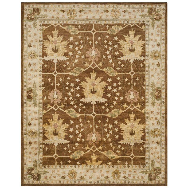 Antiquity AT840 Hand Tufted Indoor Area Rug - Brown/Beige - 7'6"x9'6" - Safavieh