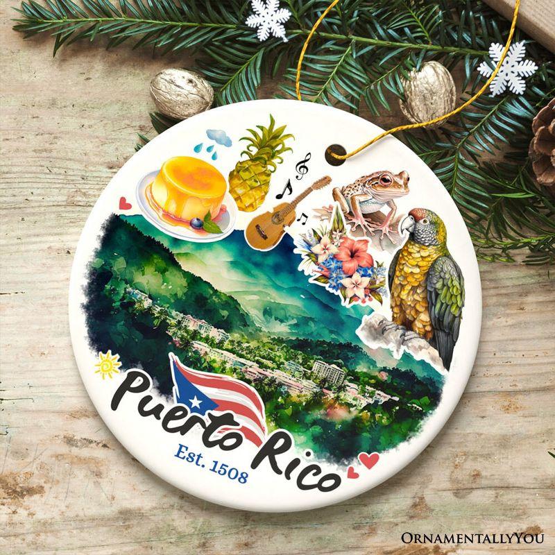 Artistic Puerto Rico Tropical Scenery Ornament, Caribbean Paradise Souvenir Gift  3