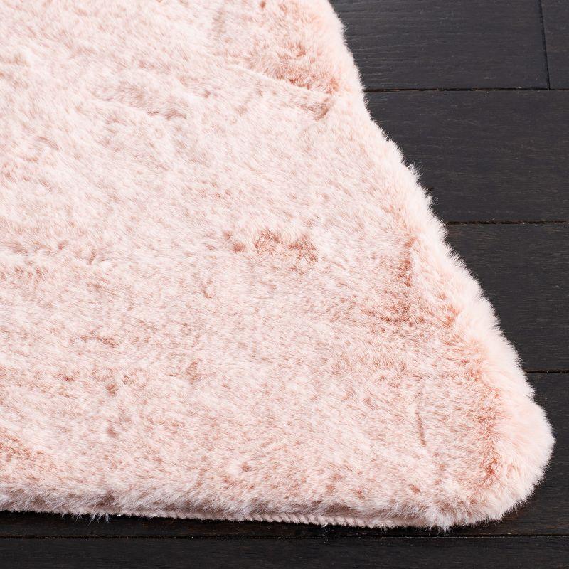 Faux Sheep Skin FSS515 Power Loomed Area Rug - Light Pink - 3'x5' - Safavieh.