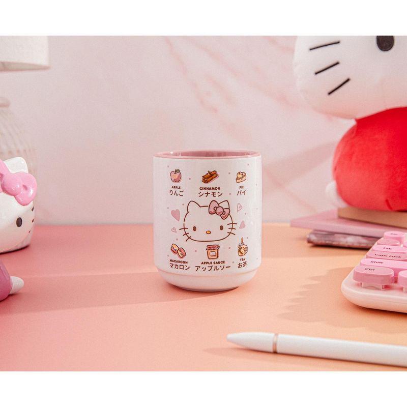 Silver Buffalo Sanrio Hello Kitty Apple Icons Ceramic Tea Cup | Holds 9 Ounces