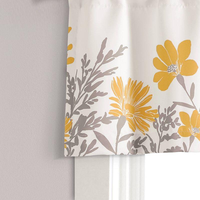 Floral Tailored 52'' W Window Valance