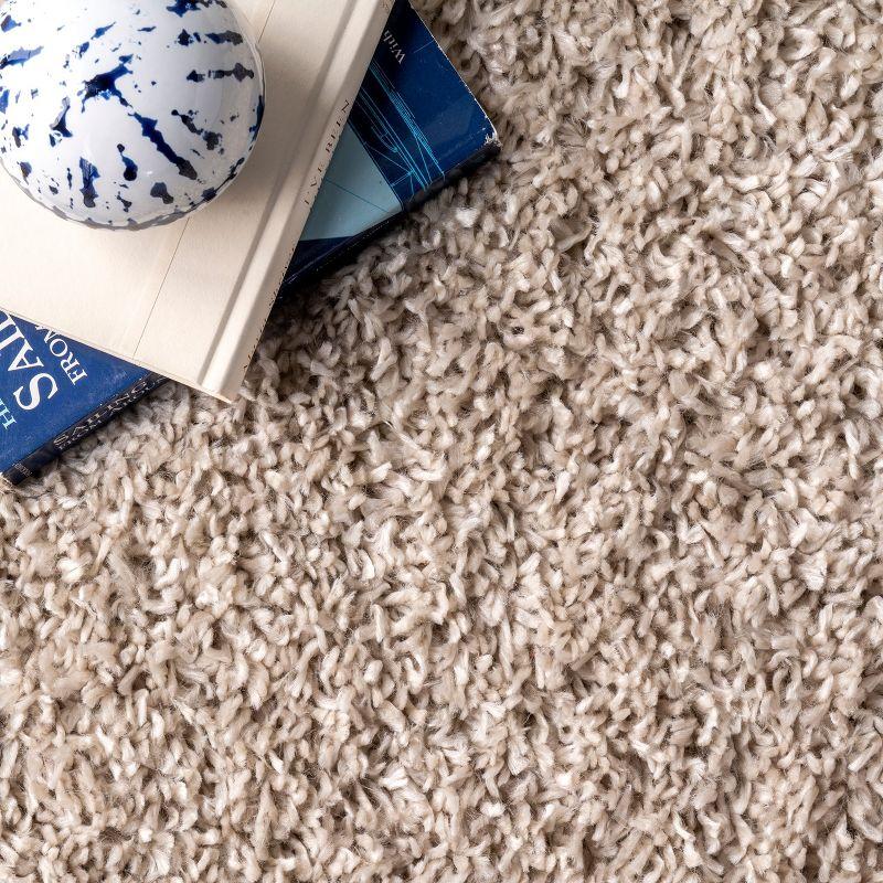 Nuloom Kara Solid 9x12 Shag Indoor Area Rug for Living Room Bedroom Dining Room Nursery, Beige