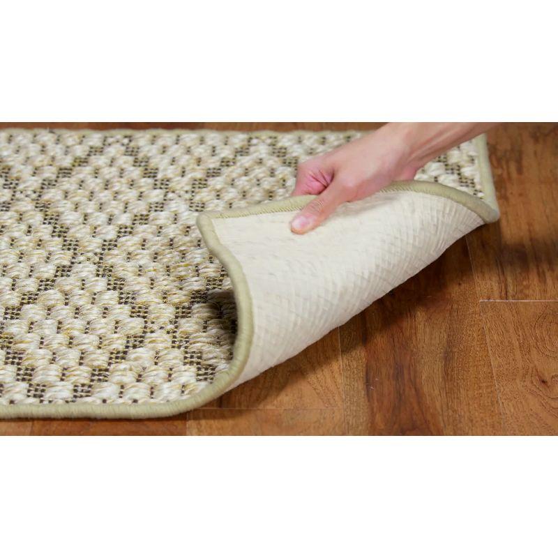 Beige Geometric Flat Woven Reversible Area Rug, 5' x 8'