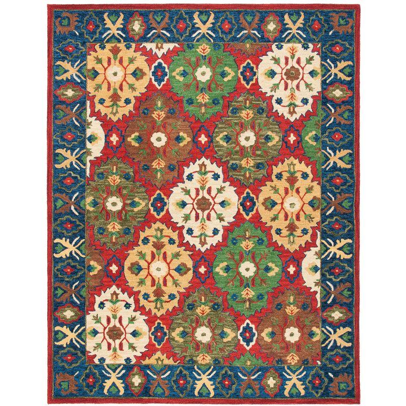 Heritage HG354 Hand Tufted Area Rug - Red/Blue - 6'x9' - Safavieh.