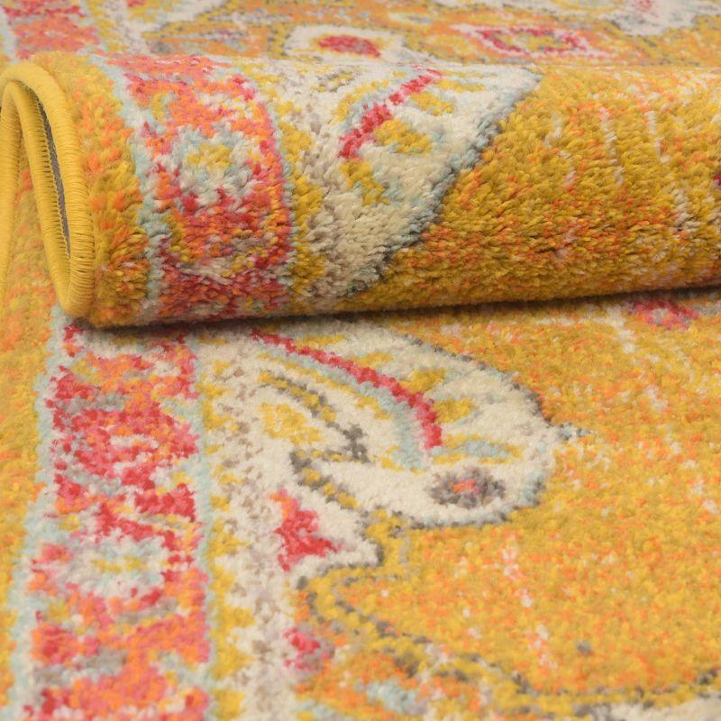 Unique Loom Penrose Collection Area Rug - Alexis (5' 3" x 8' Rectangle Gold/Gray)
