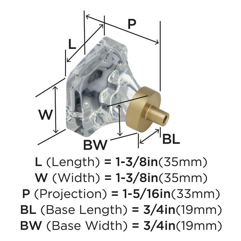 Glacio 1 3/8" Length Square Knob
