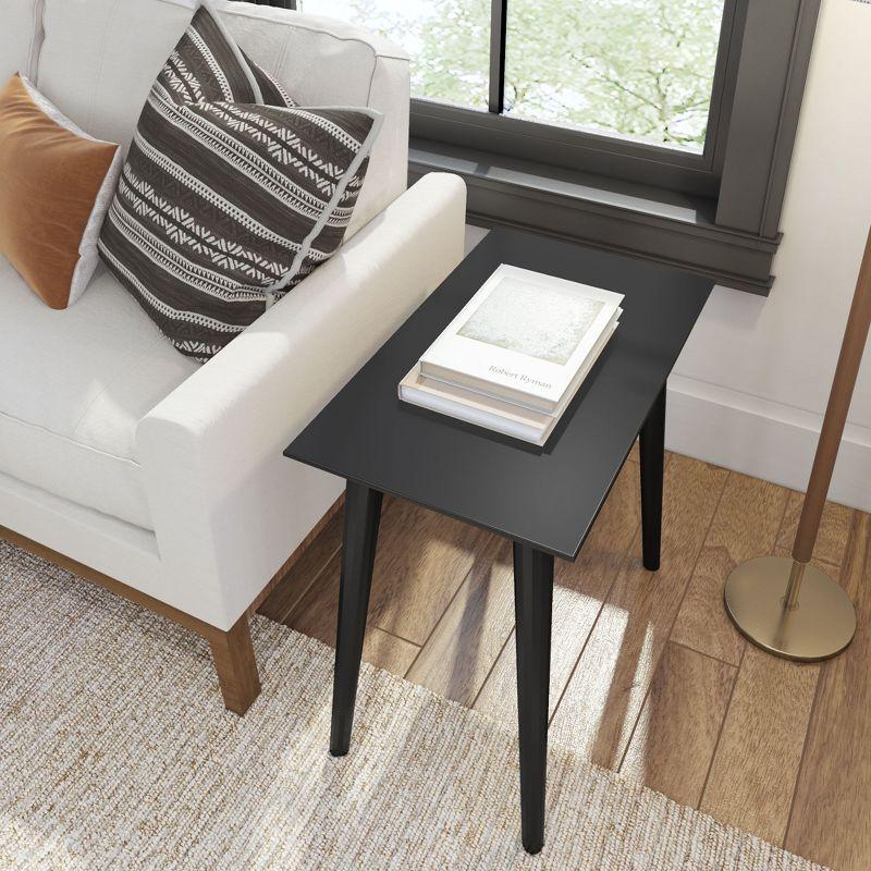 Plank+Beam Mid Century Modern Rectangular Side Table, End Table for Living Room, Wooden Bedside Table, Small End Table for Office Space