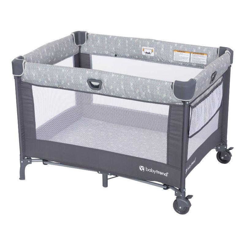 Baby Trend Nursery Den Playard with Snooze Pod and Flip Over Changer - Diamond Sage