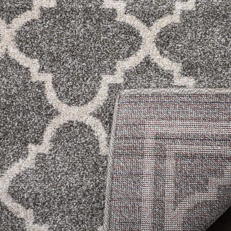 Amherst AMT422 Power Loomed Indoor Area Rug - Dark Grey/Beige - 4'x6' - Safavieh