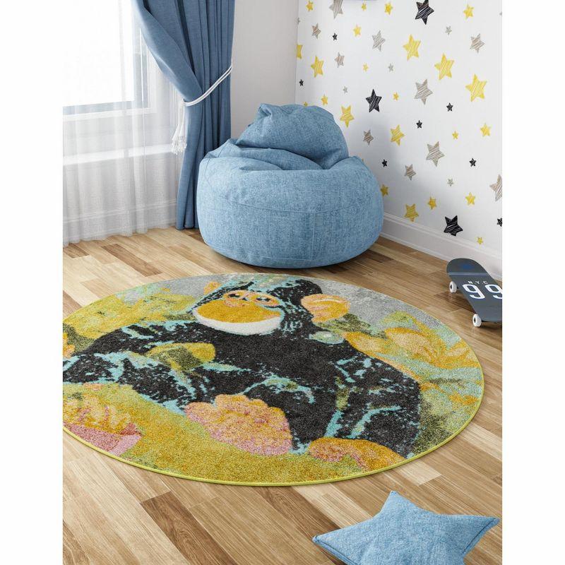 Unique Loom Unique Loom Gorilla Whimsy Kids Rug