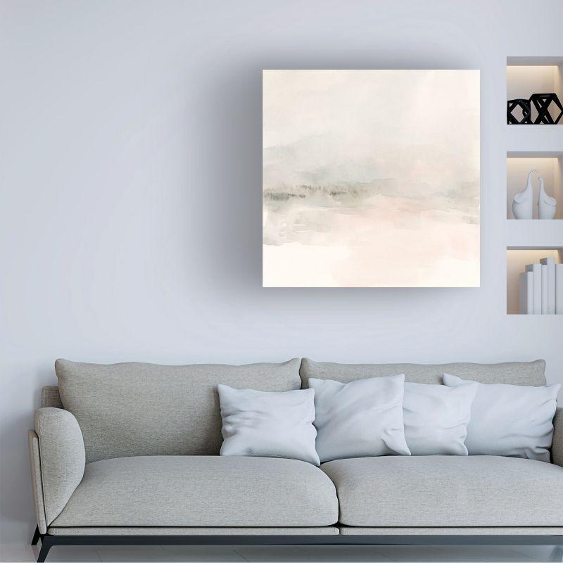 Muted Shoreline 24" x 24" Gray and White Canvas Art