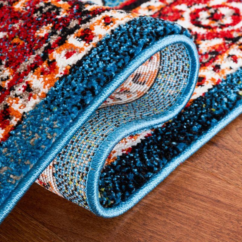 Vintage Hamadan VTH259 Power Loomed Runner Rug - Red/Blue - 2'3"x8' - Safavieh.