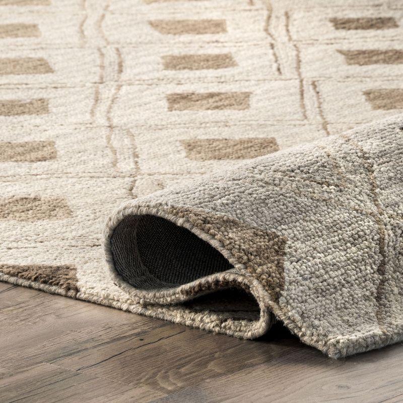 Arvin Olano x Rugs USA Trellis Wool Beige Area Rug