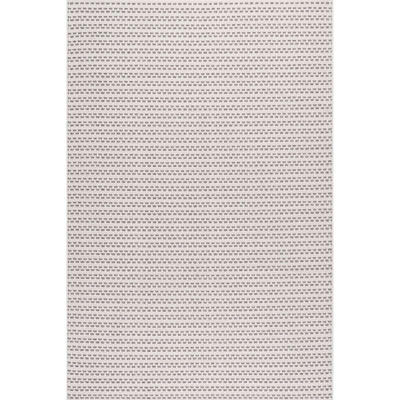 Havanah Cream Geometric 4' x 6' Synthetic Area Rug