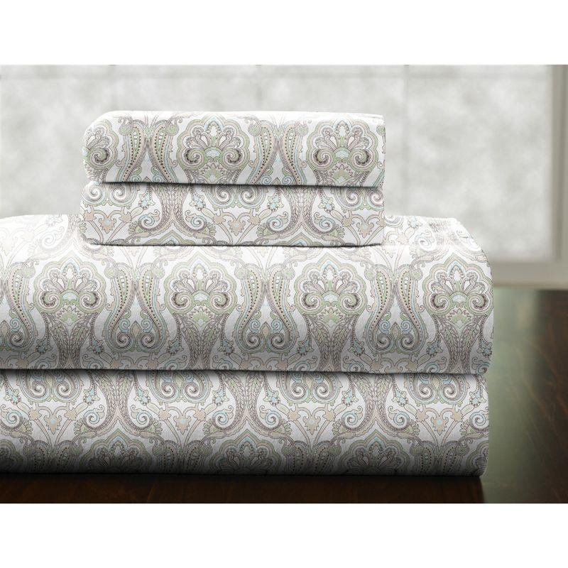 Pointehaven Flannel Paisley Sheet Set