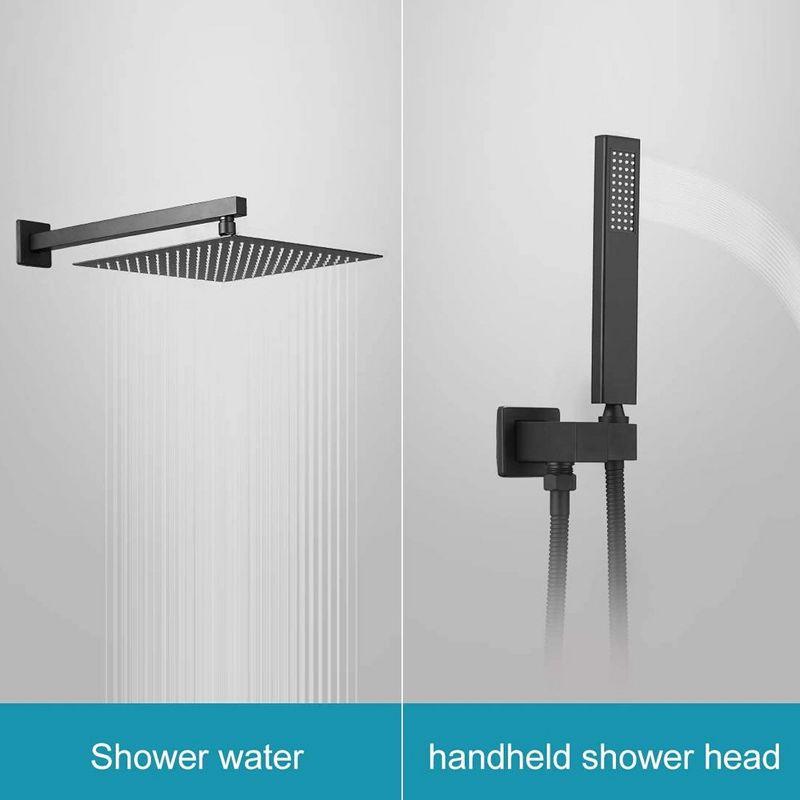 3-Spray Patterns With 2.5 GPM 10 in. Showerhead Wall Mounted Dual Shower Heads With Valve