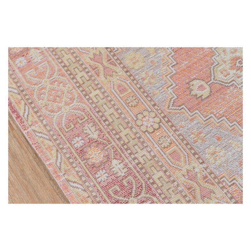 4'x6' Shapes Geometric Loomed Area Rug Pink - Momeni: Modern Low Pile Polyester, Indoor Rectangle, Spot Clean Recommended