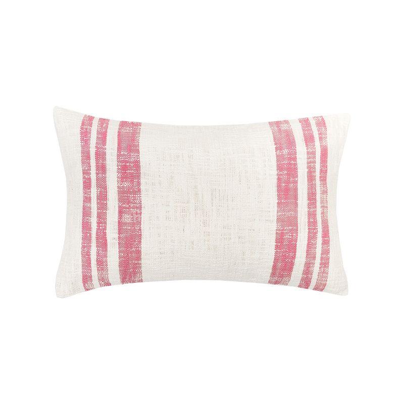 carol & frank 14" x 22" Morgan Hibiscus Woven Luxury Premium Spring & Summer Rectangle Accent Throw Pillow