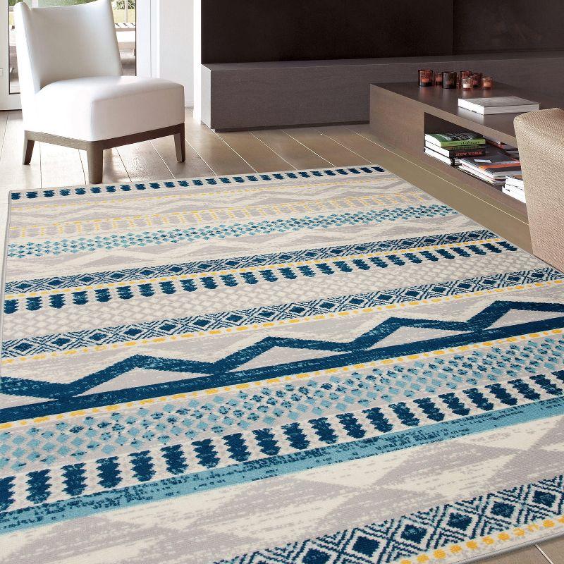 World Rug Gallery Boho Geometric Area Rug