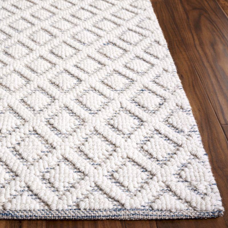 Vermont VRM304 Hand Woven Indoor Area Rug - Ivory/Light Blue - 4'x6' - Safavieh