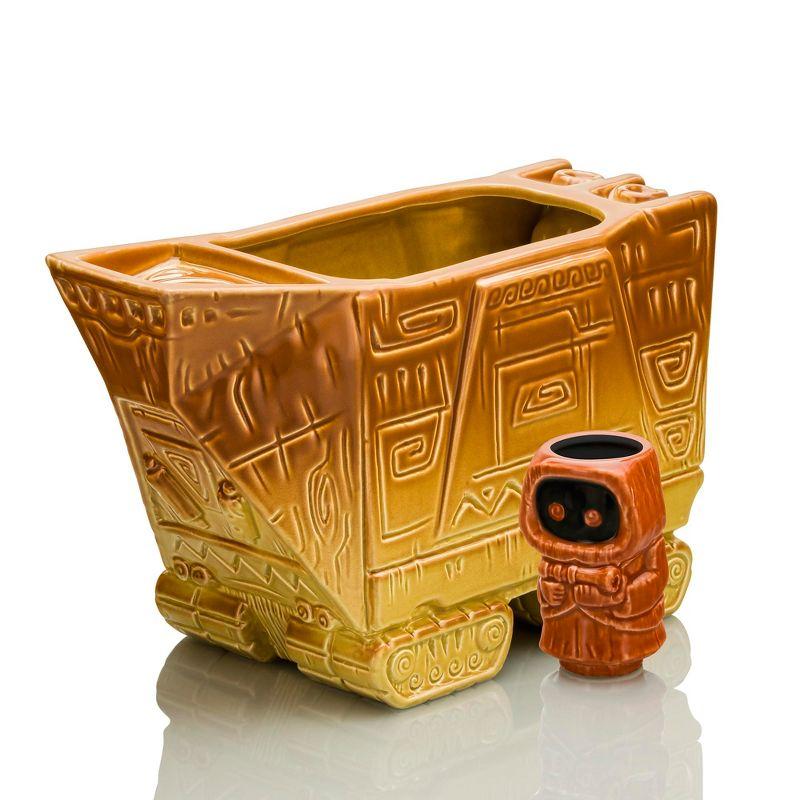 Beeline Creative Geeki Tikis Star Wars Sandcrawler Punch Bowl Set With Jawa Mini Muglet