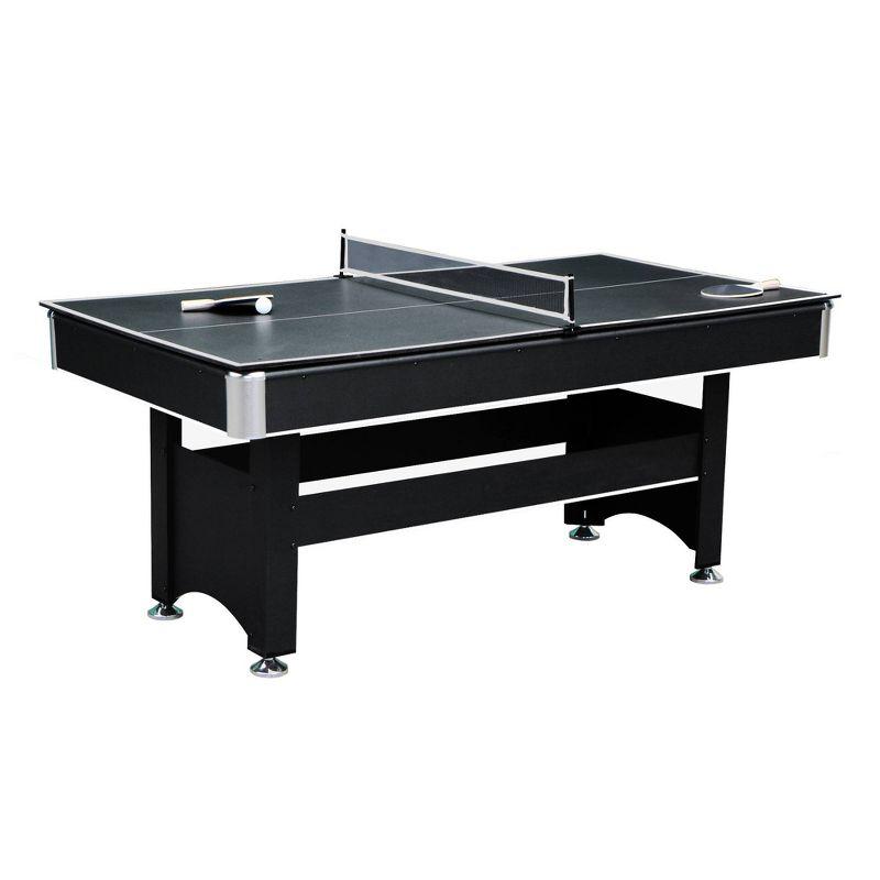 Hathaway Spartan 6' Pool Table with Table Tennis Conversion Top - Black