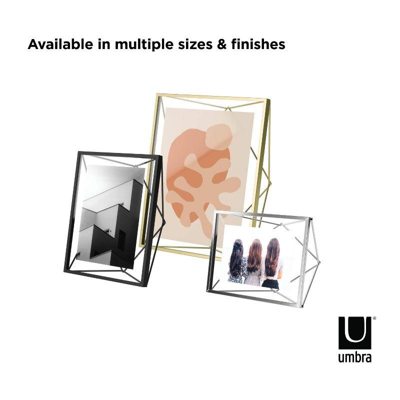 Umbra 5"x7" Prisma Picture Frame Chrome: Modern Geometric Design, Steel Material, Wall or Tabletop Display