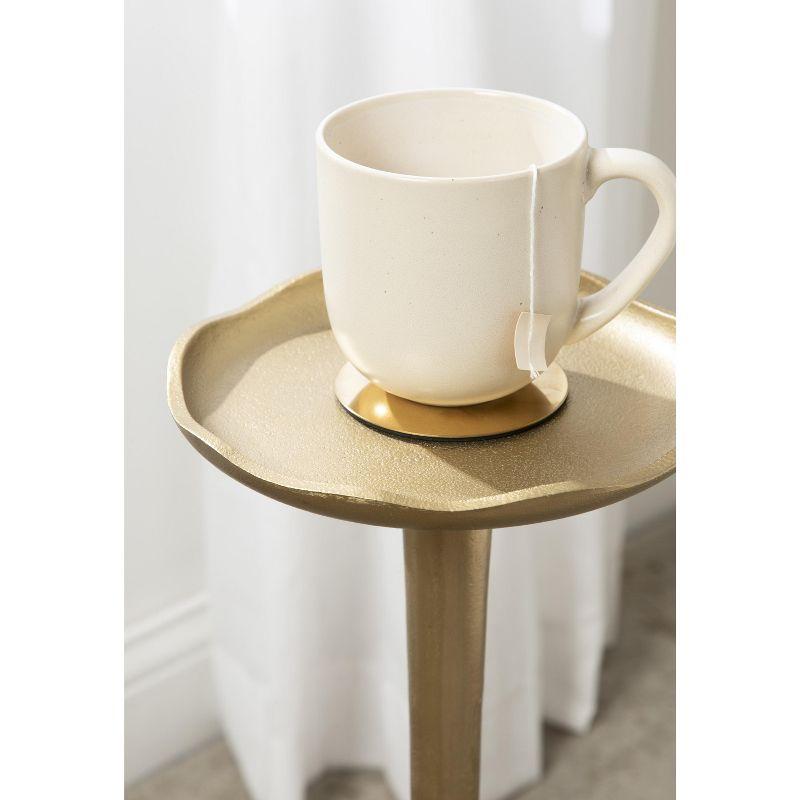 Kate and Laurel Alessia Round Metal Drink Table, 8x8x22, Gold