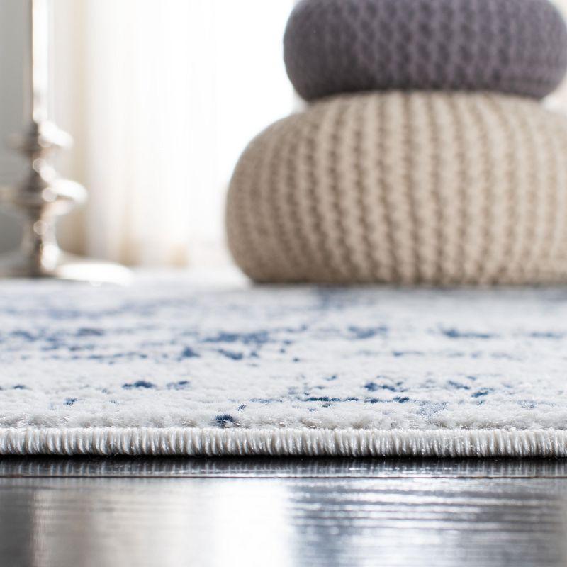 Amelia ALA700 Power Loomed Area Rug - Ivory/Navy - 6'7"x6'7" - Safavieh.