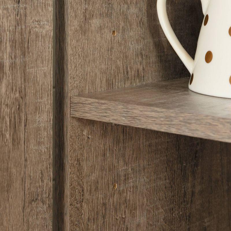 2 Door Morgan Storage Cabinet Weathered Oak - South Shore: Laminated, Adjustable Shelves