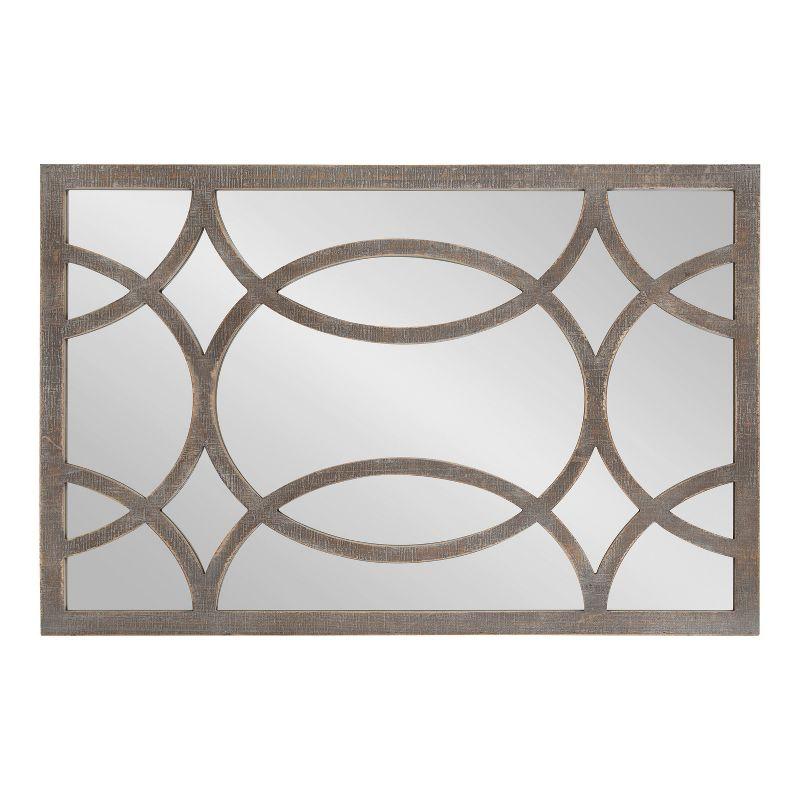 Kate and Laurel Tolland Wood Panel Wall Mirror, 24x36, Rustic Brown