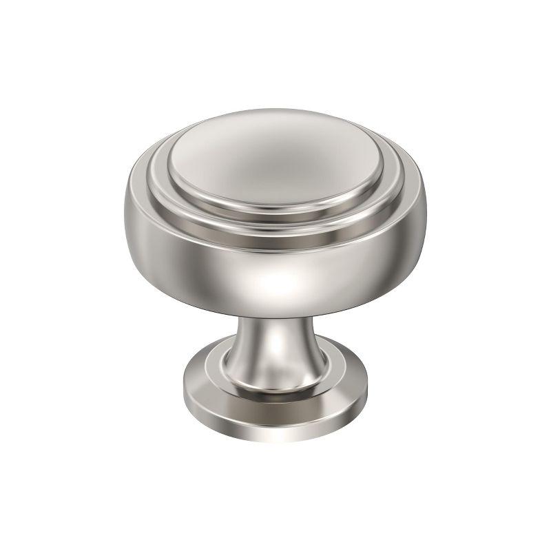 Amerock Winsome 1-1/4 inch (32mm) Diameter Polished Nickel Cabinet Knob