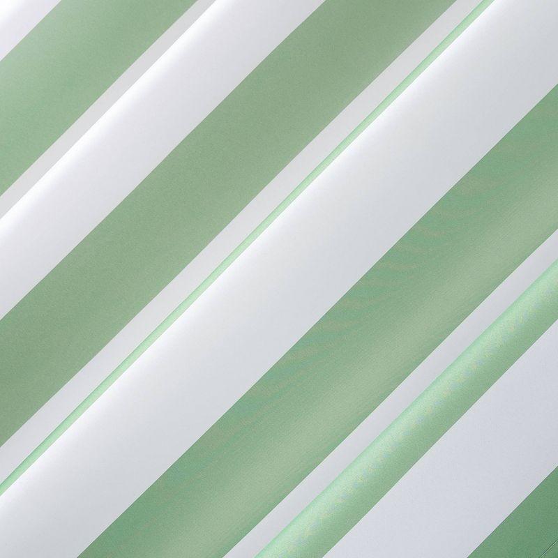 108"x54" Valencia Cabana Striped Indoor/Outdoor UV Protectant Room Darkening Grommet Curtain Panel Spa Green - Sun Zero