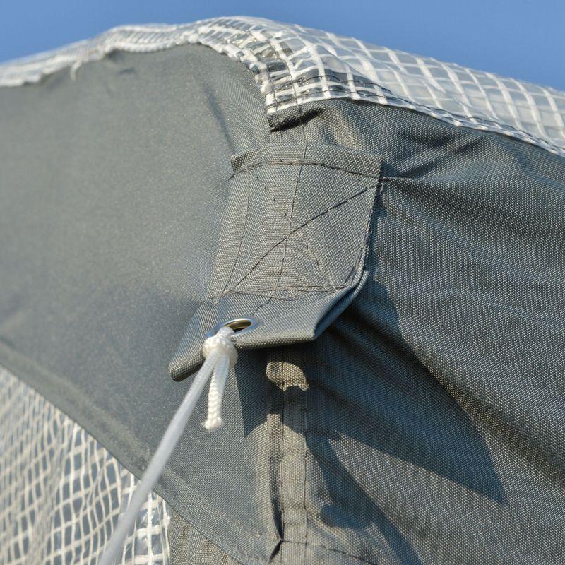 Outsunny Walk-In Greenhouse, Outdoor Gardening Canopy with Roll-up Windows, Zippered Door & Weather Cover