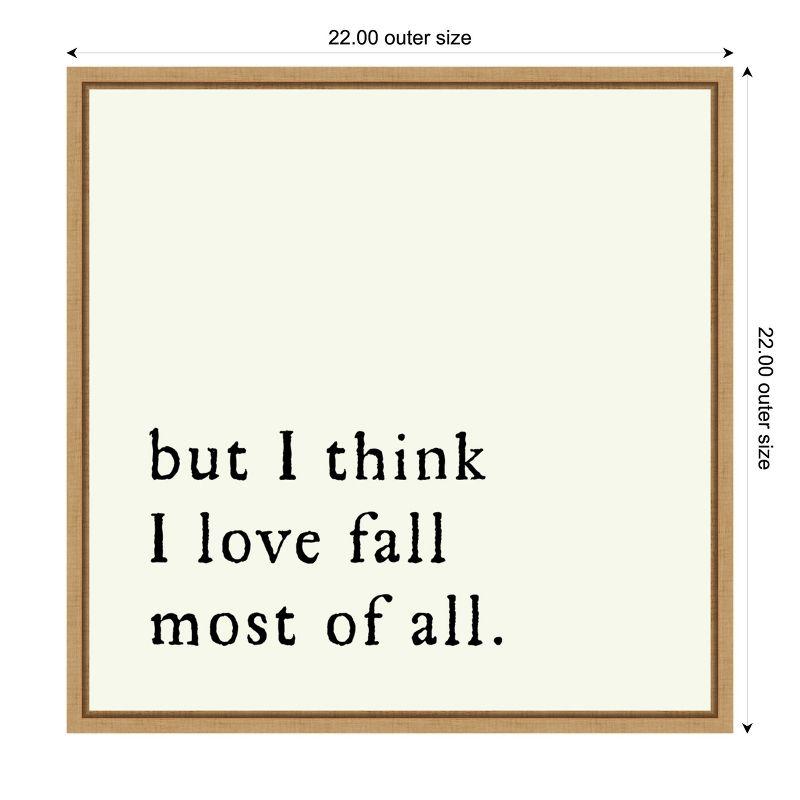 Amanti Art But I think I love fall most of all by Amanti Art Portfolio Canvas Wall Art Print Framed 22 x 22-in.
