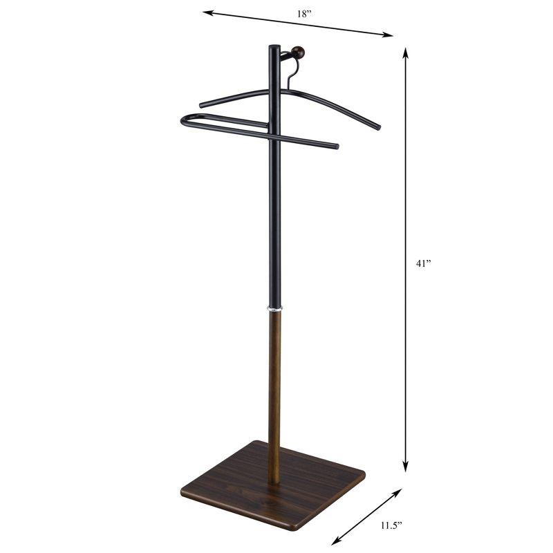 Kumo Freestanding Metal Organizer with Removable Hanger Trouser Bar Valet Stand - Proman Products