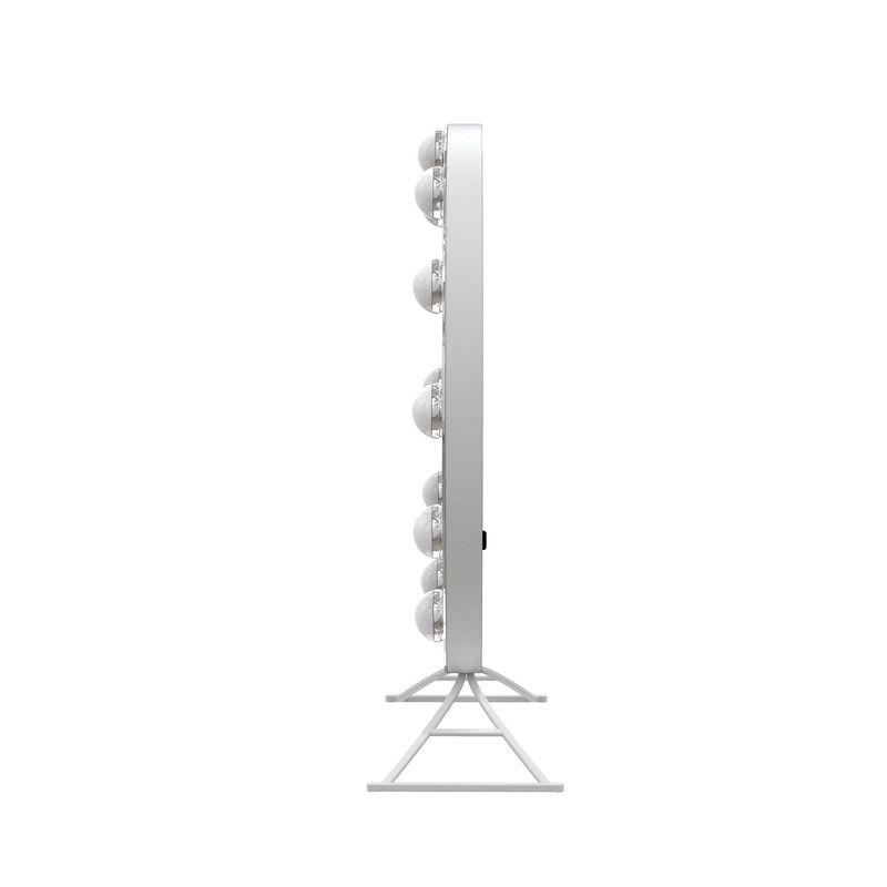 IMPRESSIONS VANITY · COMPANY Hollywood Round Tri Tone Vanity Mirror with LED Lights Modern Mirror with Standing Base Power Outlet