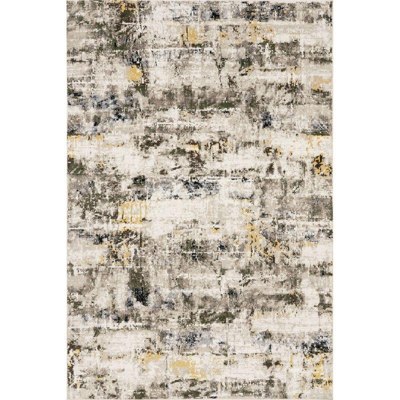 Aaliyah Multicolor Abstract Washable Synthetic Area Rug 96" x 30"