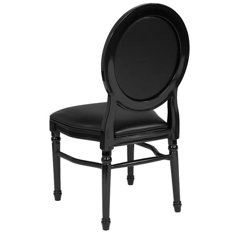 Flash Furniture HERCULES Series 900 lb. Capacity King Louis Chair with Tufted Back, Black Vinyl Seat and Black Frame