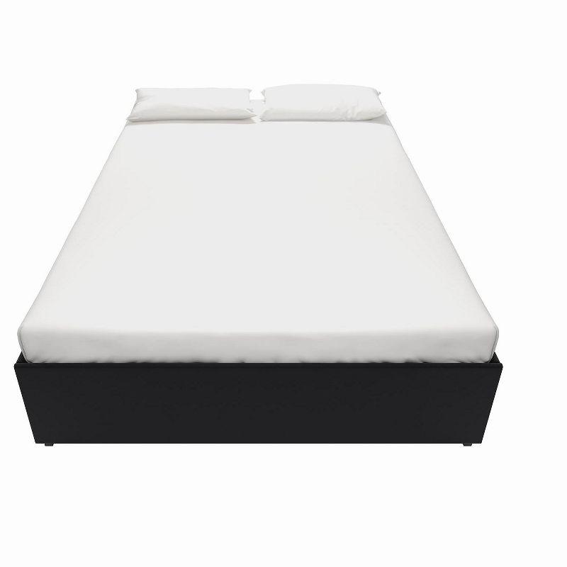 DHP Maven Platform Bed with Storage, Queen, Black Faux Leather