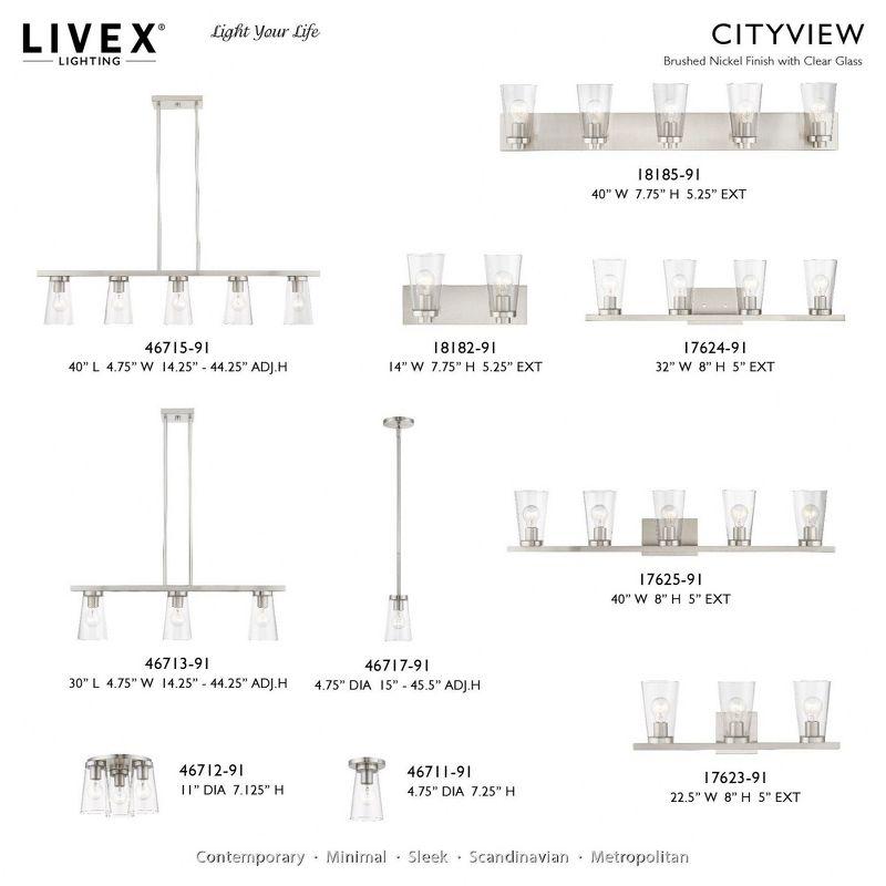 Livex Lighting Cityview 1 - Light Pendant in  Brushed Nickel