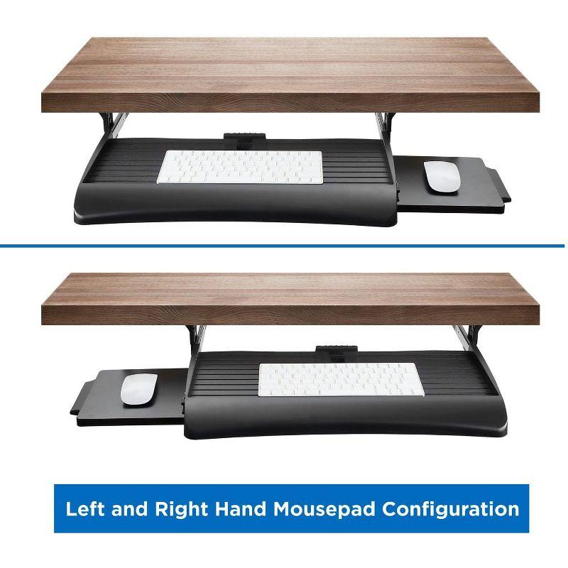 Mount-It! Keyboard Drawer Under Desk with Mouse Platform, Easy-Glide Sliding Under-Counter Computer Keyboard Tray 21 inch Wide