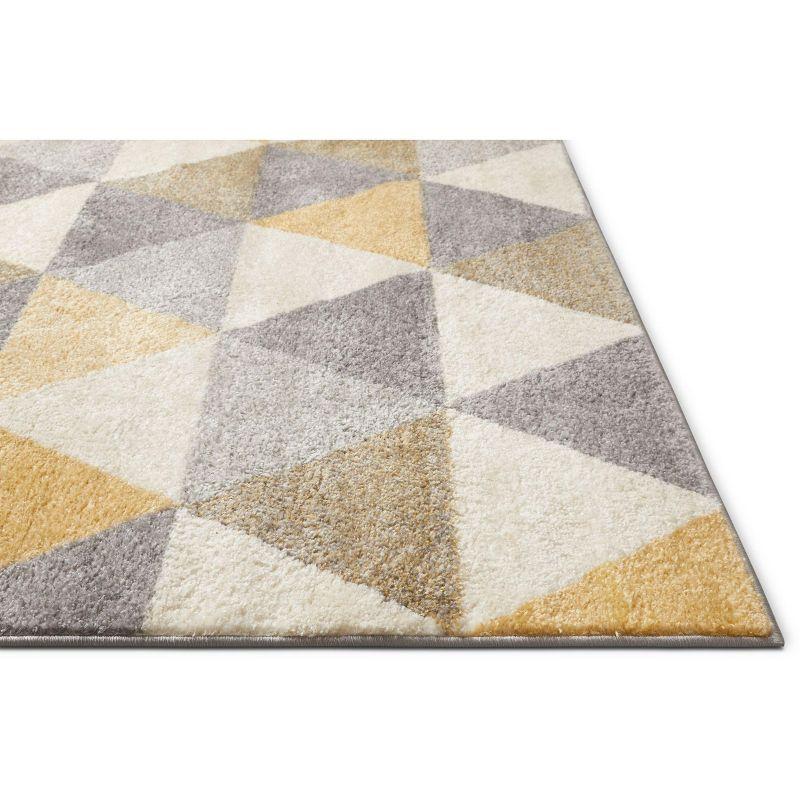 Isometry Modern Geometric Triangle Soft Area Rug