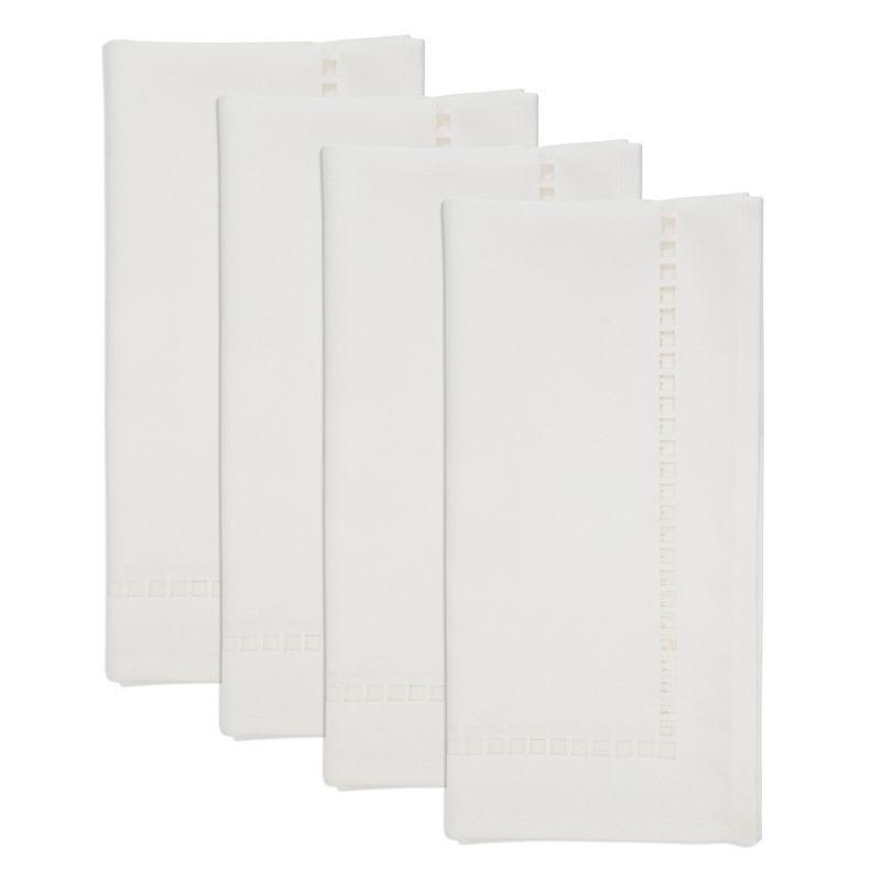 Saro Lifestyle Laser-Cut Hemstitch Napkin (Set of 4)