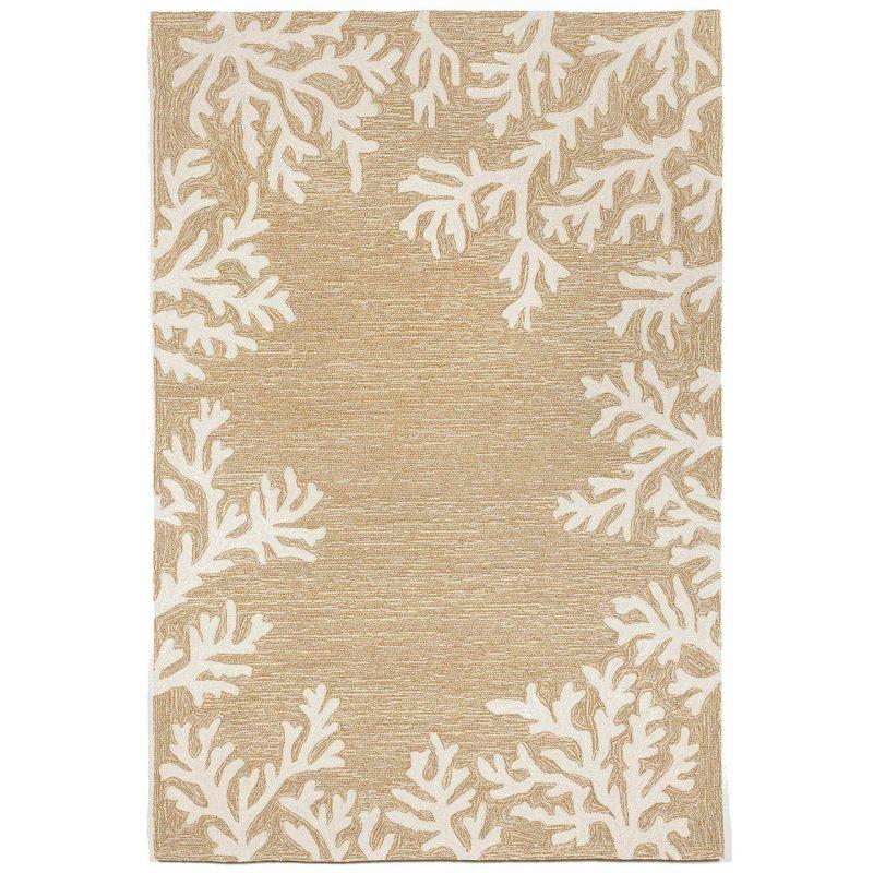 Liora Manne Capri Coral Border Indoor/Outdoor Rug Neutral 3'6" x 5'6"