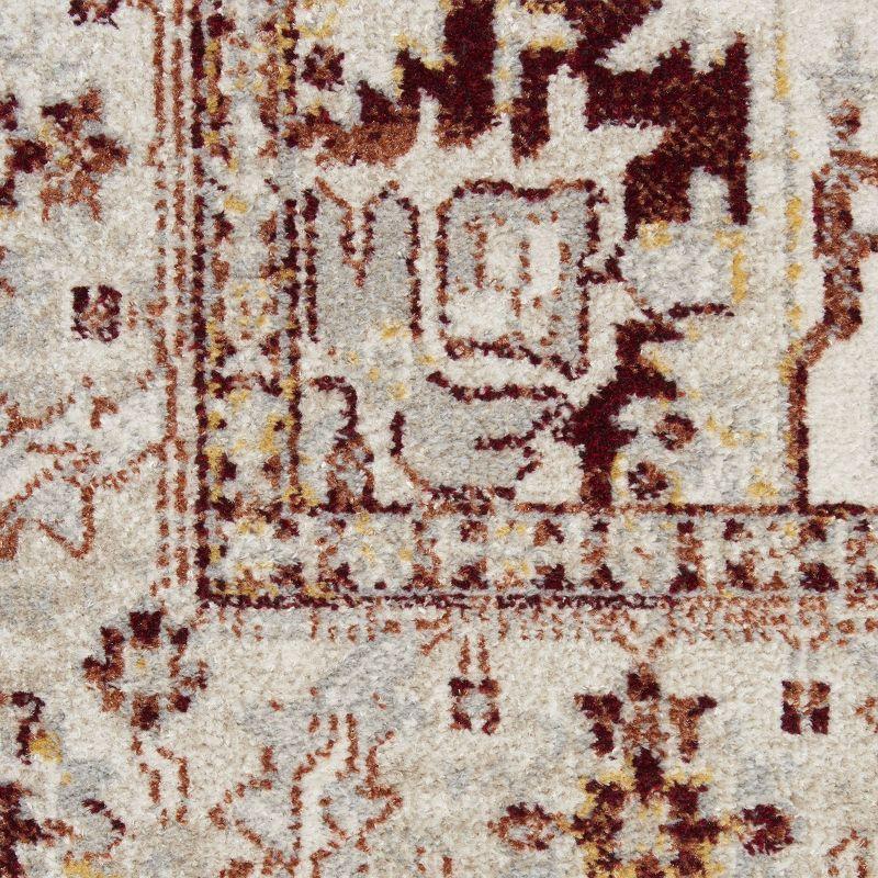 Nourison Geneva GNV02 Indoor only Area Rug - Brick Silver 4' x 6'