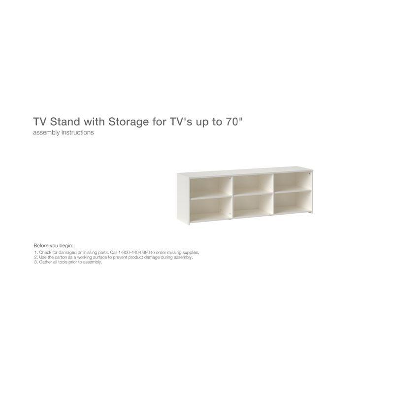 Storage TV Stand for TVs up to 70" Black - Room Essentials™