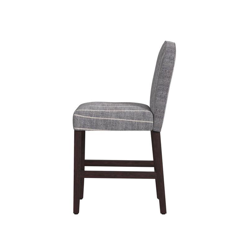 Rounded Back Woven Upholstered Counter Height Barstool - HomePop